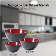 Mangkok-Kuah-Hitam Merah Glori Melamine