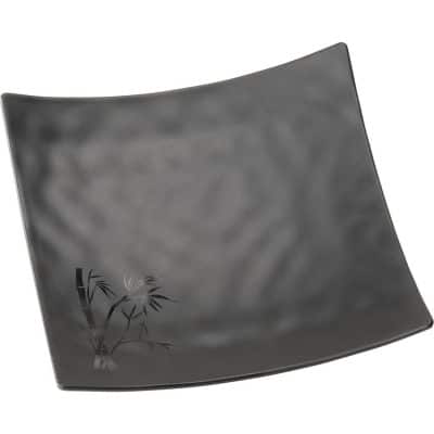 piring segiempat hitam