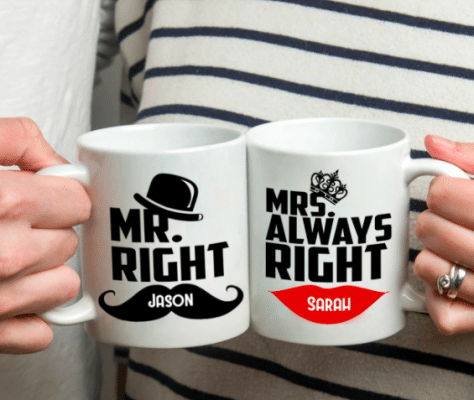 Cangkir Couple Mr Right & Mrs Always Right