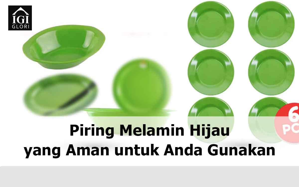 piring melamin hijau glori