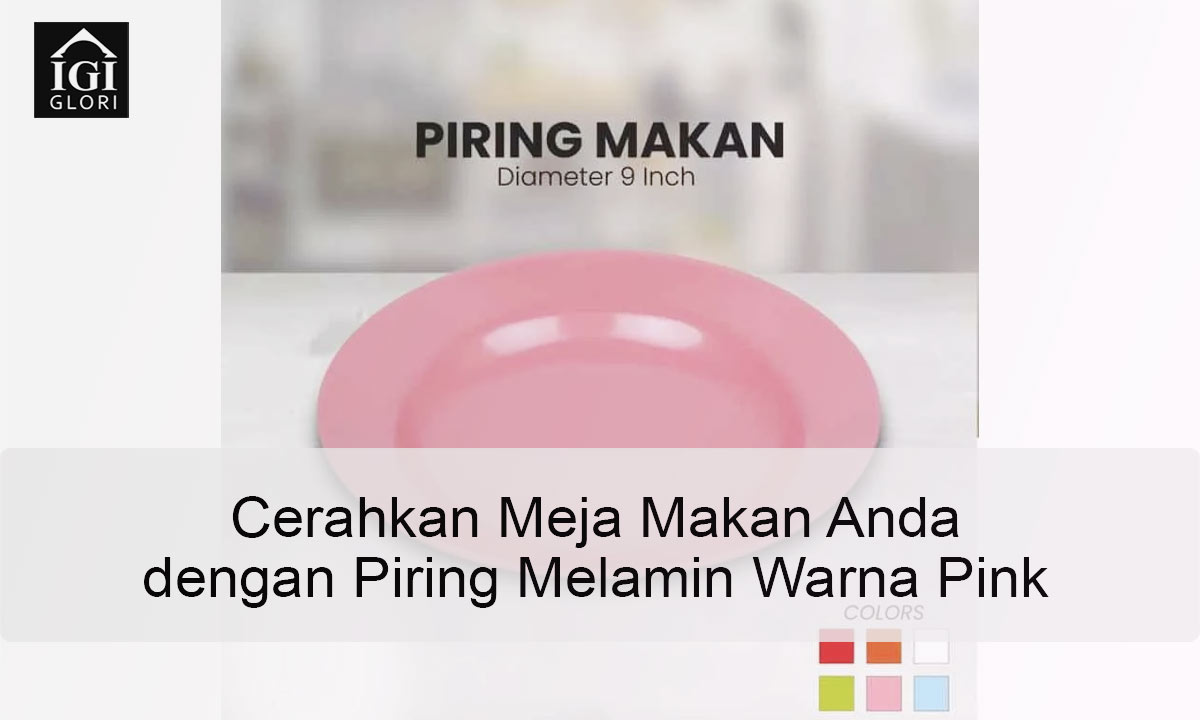 Piring Melamin Warna Pink