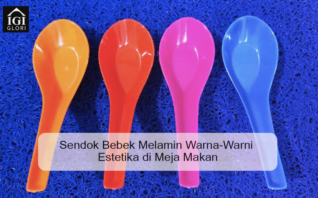 Sendok Bebek Melamin Warna-Warni Estetika di Meja Makan