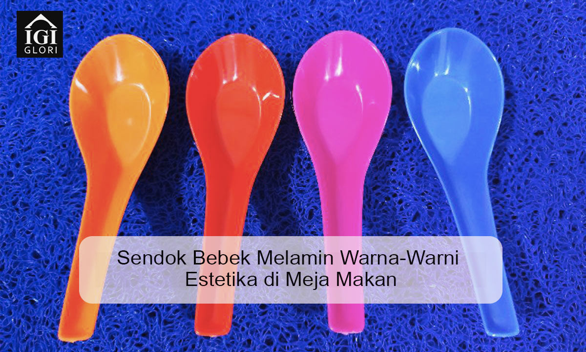 Sendok Bebek Melamin Warna-Warni Estetika di Meja Makan sendok bebek melamin warna - warni