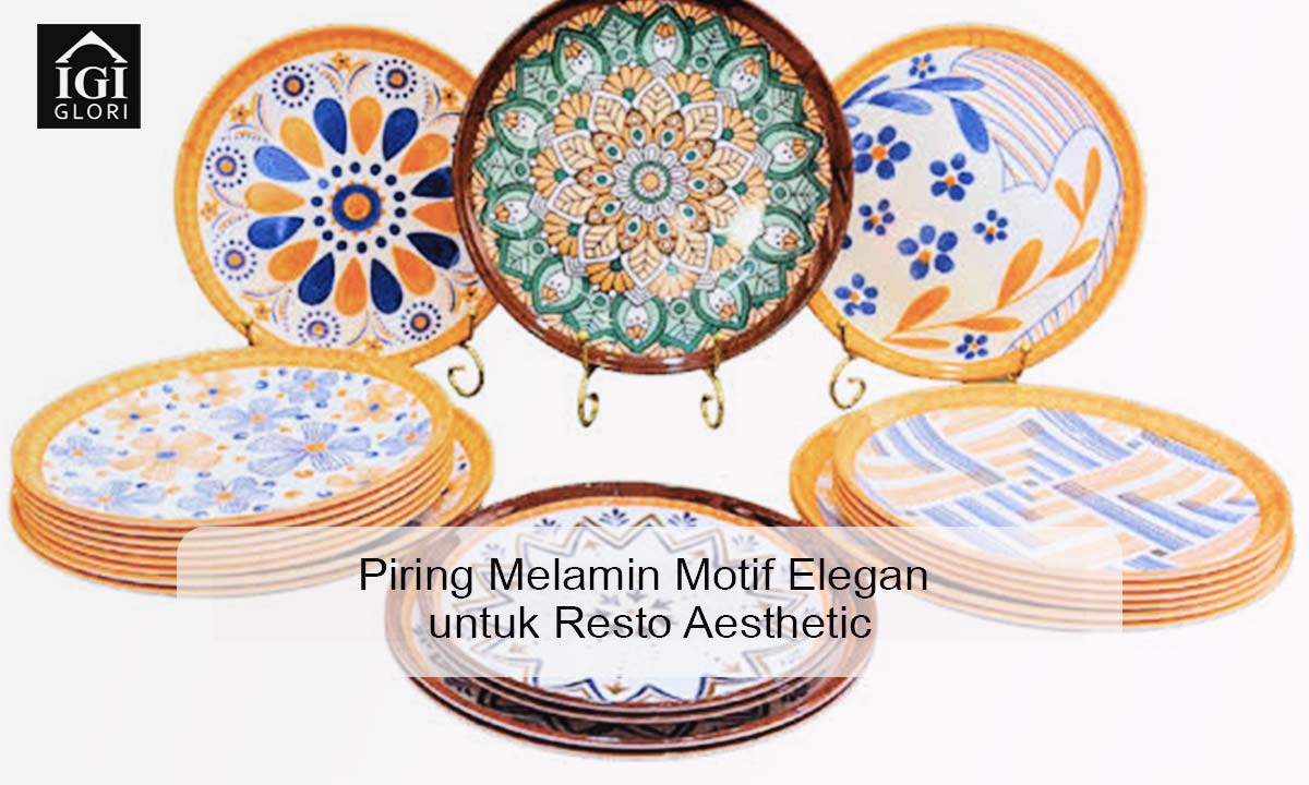 Piring Melamin Motif Elegan untuk Resto Aesthetic piring melamin motif elegan resto aesthetic