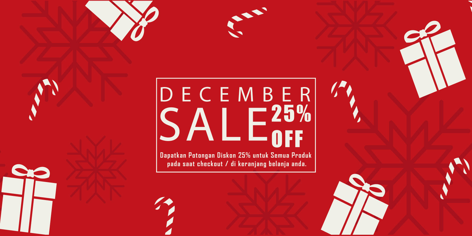 Promo di Bulan Desember 2016, Dapatkan Potongan Diskon sebesar 25%